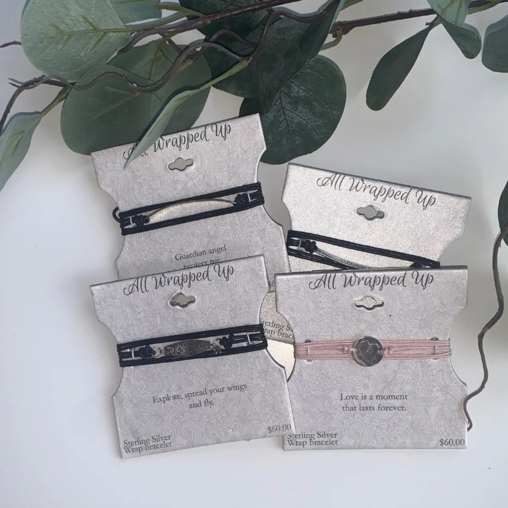Bundle of Sterling Silver Wrapped Bracelets